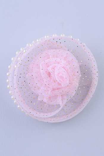 CHOKO Pearl Flower Detailing Headband - Pink