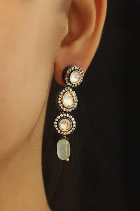 Do Taara Victorian Polki Embellished Earrings 