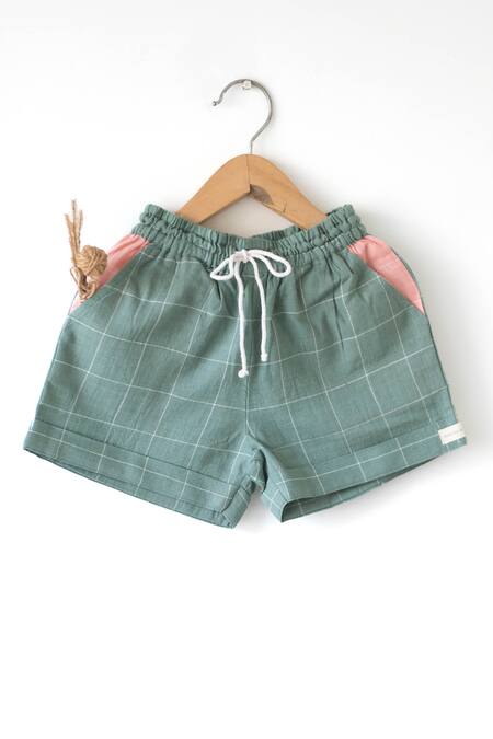 Buy_Love The World Today_Blue Handloom Cotton Shared Secrets Kimono Shirt With Shorts_Online_at_Aza_Fashions