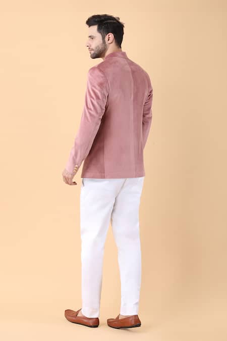Manish Nagdeo Velvet Bandhgala With Trouser