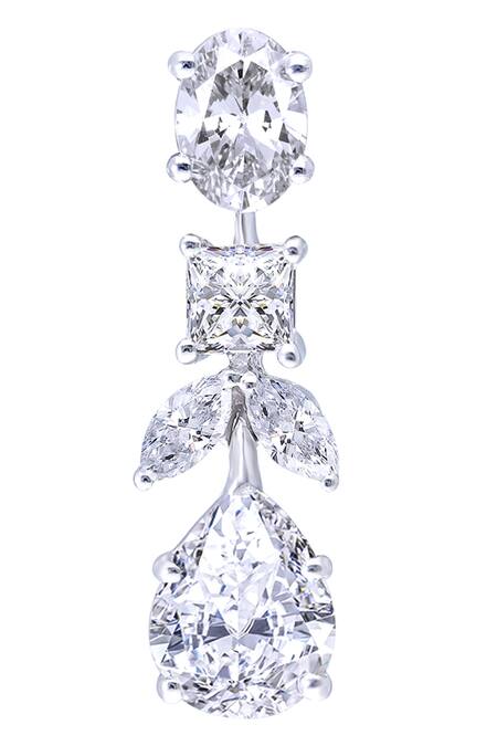 DIOSA PARIS JEWELLERY_White Stones Swarovski Zirconia Embellished Earrings _Online_at_Aza_Fashions