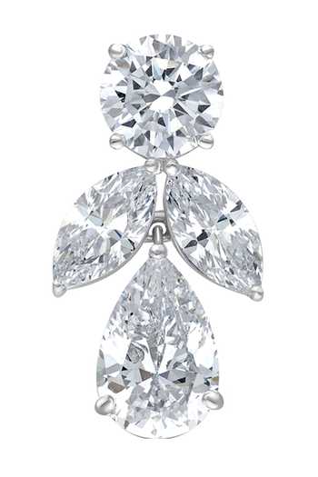 DIOSA PARIS JEWELLERY_White Stones Swarovski Zirconia Drop Earrings _Online_at_Aza_Fashions