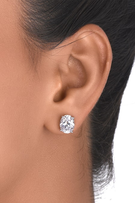 DIOSA PARIS JEWELLERY Swarovski Zirconia & Enamel Embellished Earrings 