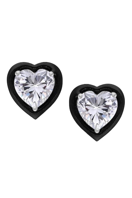 DIOSA PARIS JEWELLERY Heart Shaped Stud Earrings 