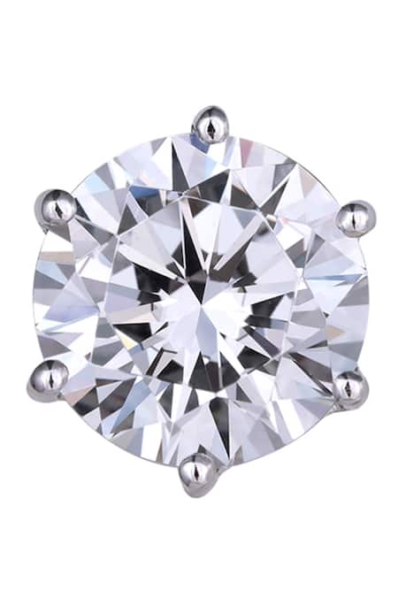 DIOSA PARIS JEWELLERY White Stones Swarovski Zirconia Round Stud Earrings Online at Aza Fashions DIOSA PARIS JEWELLERY_White Stones Swarovski Zirconia Round Stud Earrings _Online_at_Aza_Fashions