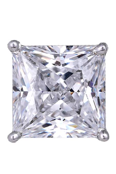 Diosa Paris Jewellery_White Smocking Princess Shaped Swarovski Zirconia Studs _Online_at_Aza_Fashions