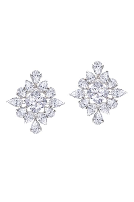 Diosa Paris Jewellery Swarovski Zirconia Stud Earrings 