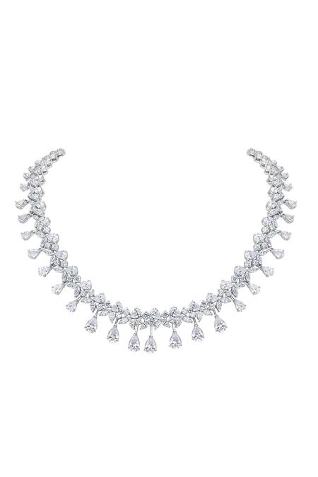 Diosa Paris Jewellery Swarovski Zirconia Floret Necklace 