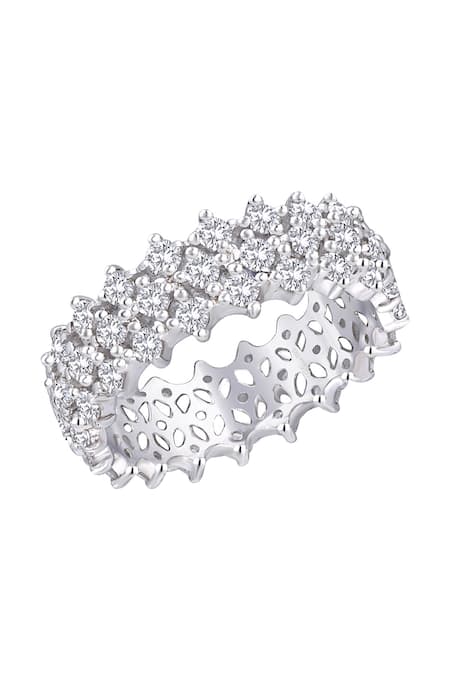 Diosa Paris Jewellery Eternity Swarovski Zirconia Embellished Ring 