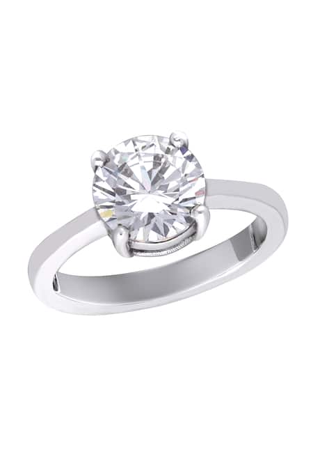 Diosa Paris Jewellery Swarovski Zirconia Embellished Solitaire Ring 