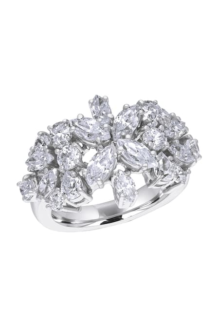 Diosa Paris Jewellery Bridal Swarovski Zirconia Embellished Ring 