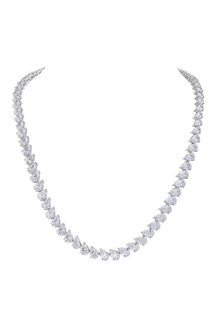 Diosa Paris Jewellery Solitaire Swarovski Zircon Embellished Necklace 