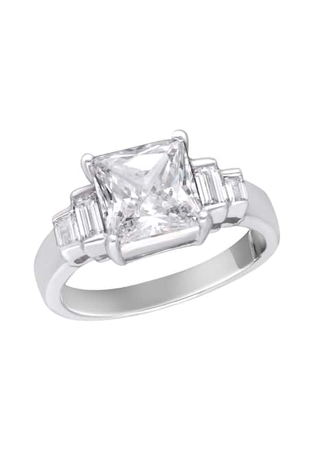 Diosa Paris Jewellery Geometric Shaped Solitaire Ring 