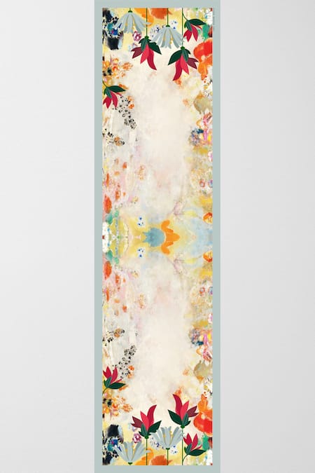 Thee Modern Roots Silk Watercolor Pattern Stole 