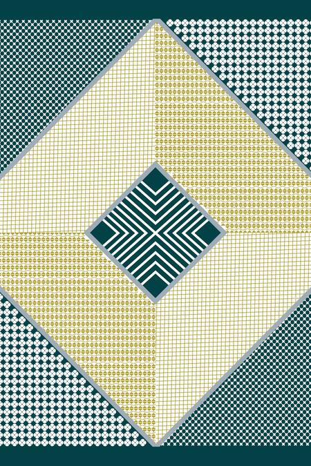 Thee Modern Roots Green Unveiling Artistry Silk Scarf Online at Aza Fashions Thee Modern Roots_Green Unveiling Artistry Silk Scarf _Online_at_Aza_Fashions