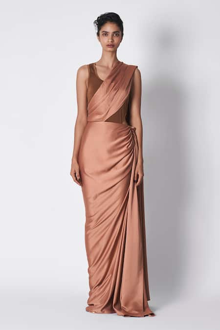 431-88 by Shweta Kapur Kaai Versace Crepe Pre-Draped Saree 