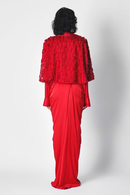 431-88 By Shweta Kapur Sequin Embroidered Max Cape 