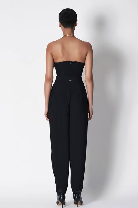 Shop 431-88 By Shweta Kapur Black Microfiber Draped Rumi Dhoti Pant at Aza Fashions Shop_431-88 By Shweta Kapur_Black Microfiber Draped Rumi Dhoti Pant _at_Aza_Fashions