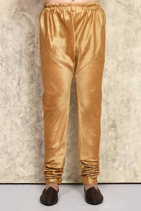 Arihant Rai Sinha_Red Cotton, Silk Embroidery Placket Kurta And Churidar Set _Online_at_Aza_Fashions