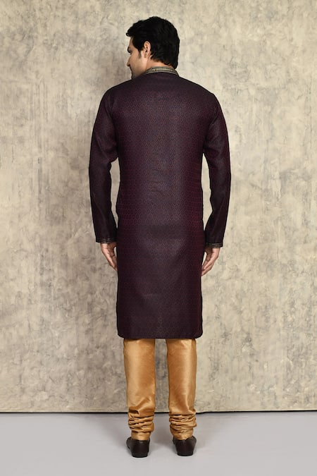 Arihant Rai Sinha Cotton Silk Woven Kurta & Churidar Set 