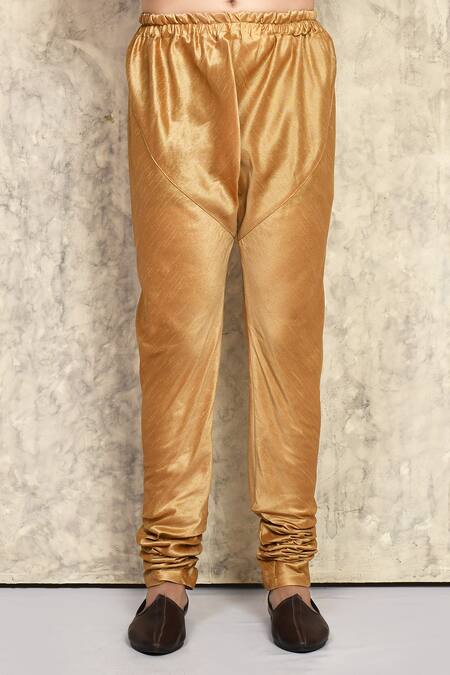 Arihant Rai Sinha_Wine Cotton, Silk Woven Kurta And Churidar Set _Online_at_Aza_Fashions