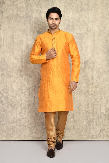 Arihant Rai Sinha Straight Woven Kurta & Churidar Set 