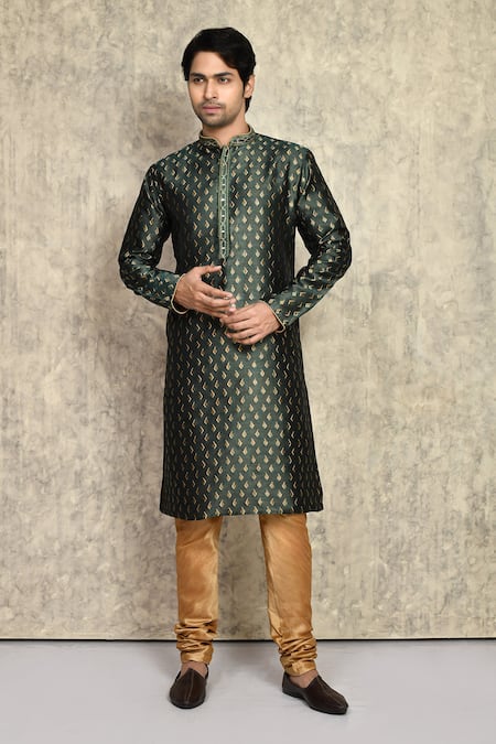 Arihant Rai Sinha Straight Geometric Pattern Kurta & Churidar Set 