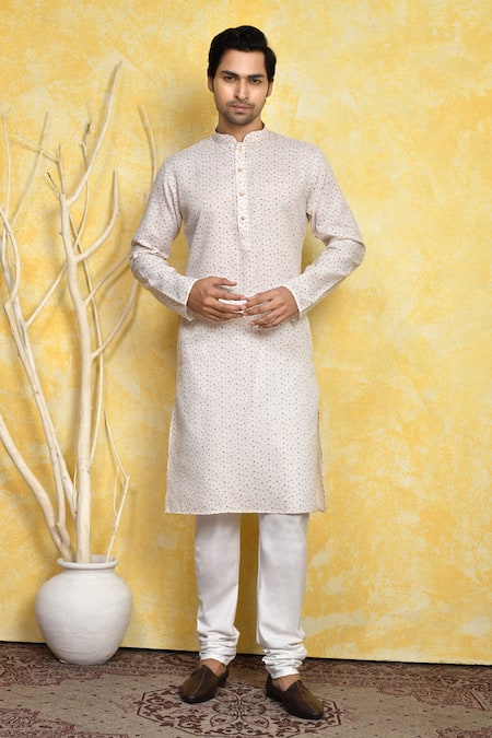 Arihant Rai Sinha Geometric Print Kurta & Churidar Set 