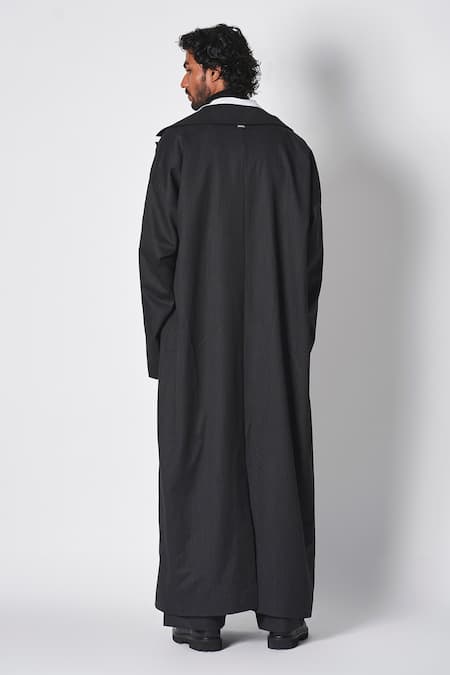 431-88 By Shweta Kapur Stripe Pattern Zan Overcoat 