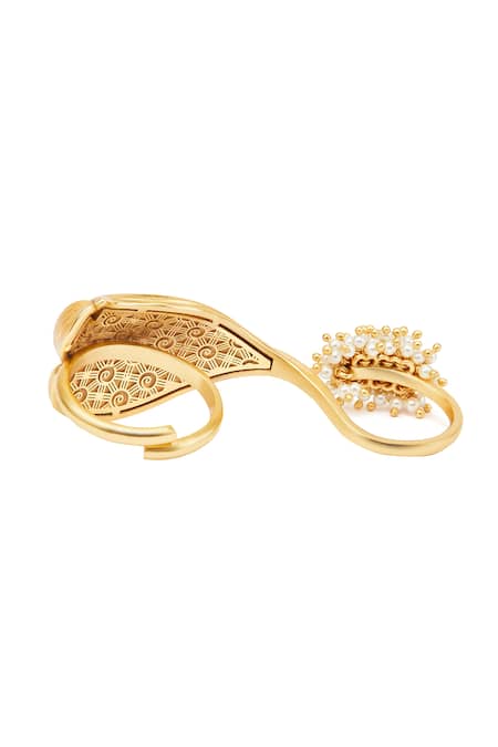 Aulerth X JJ Valaya Opaline Double Motif Ring 