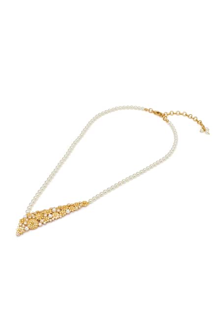 Aulerth X JJ Valaya Floral Cutwork Pendant Necklace 