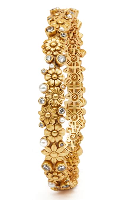 Aulerth X JJ Valaya Floral Cutwork Bangle 