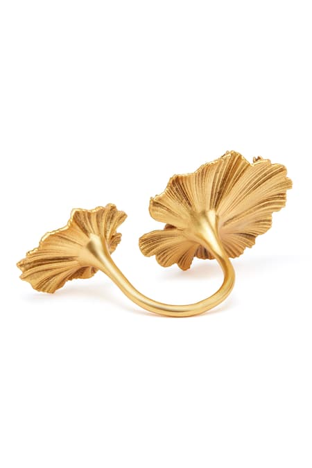 Aulerth X JJ Valaya Odeta Floral Double-Motif Ring 