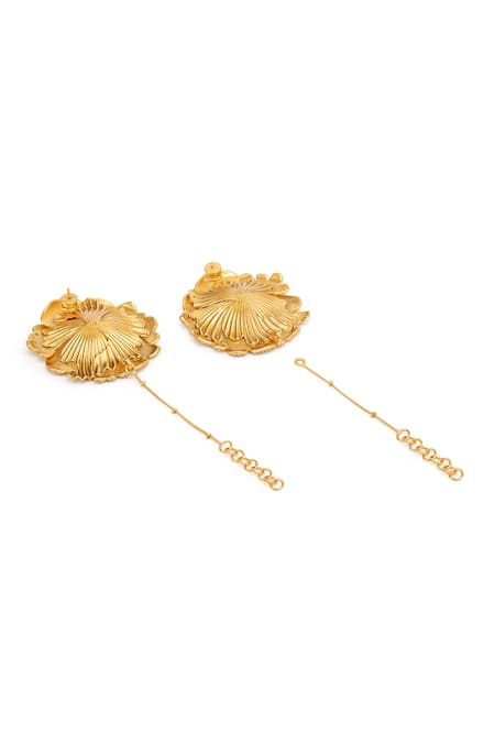 Aulerth X JJ Valaya Odeta Floral Embellished Stud Earrings 