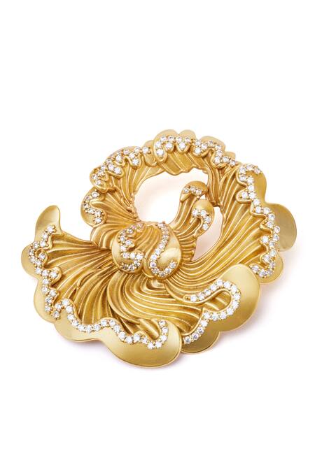 Buy_Aulerth X JJ Valaya_Gold Plated Odeta Embellished Pendant Necklace _Online_at_Aza_Fashions