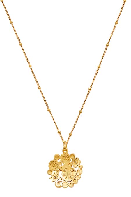 Aulerth X JJ Valaya Opaline Miniature Carved Pendant Necklace 