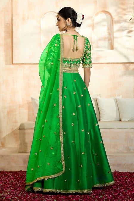 Preeti S Kapoor X AZA Gota Embroidered Lehenga Set 