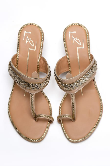 Nidhi Bhandari Kolhapuri Braided Pattern Wedges 