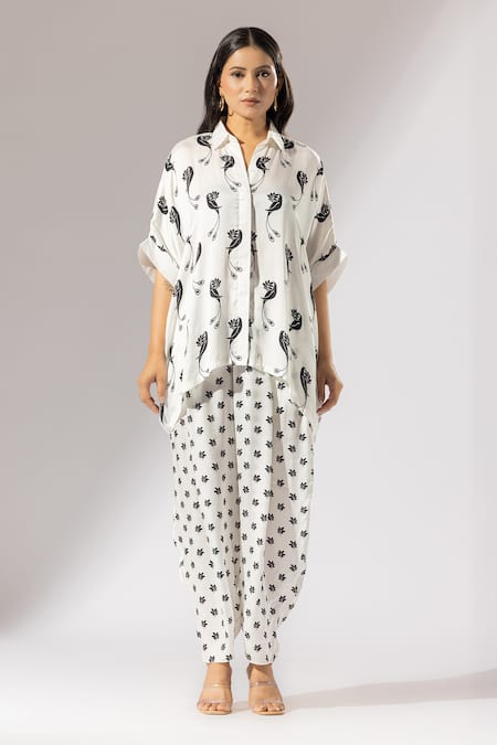 Thee Modern Roots Bird Paradise Print Boxy Shirt 