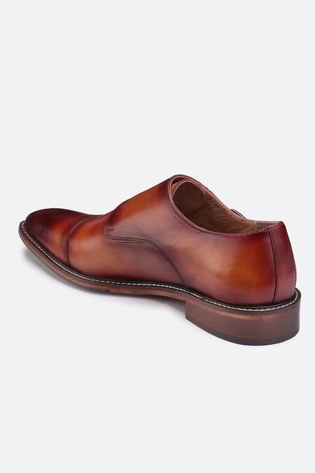 Shop_Hats Off Accessories_Brown Designer Monk Strap Shoes_Online_at_Aza_Fashions