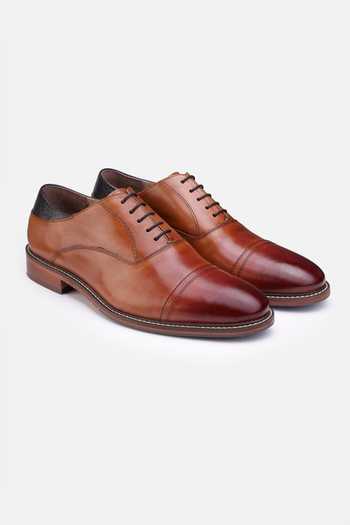 Hats Off Accessories Brown Plain Oxford Shoes 3