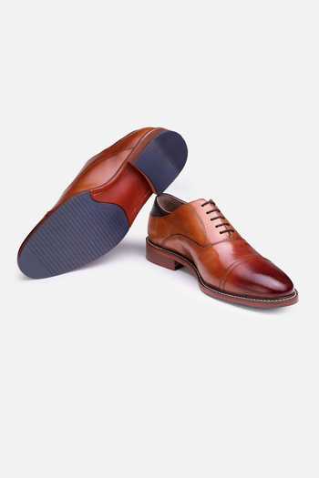 Hats Off Accessories Brown Plain Oxford Shoes 5