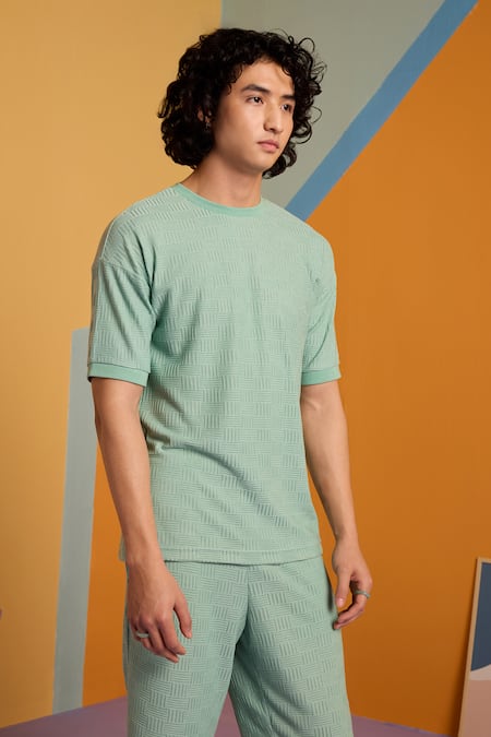 Muvazo Maverick Jacquard Half Sleeve Tee 