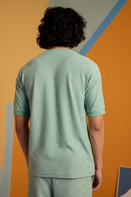 Muvazo Maverick Jacquard Half Sleeve Tee 
