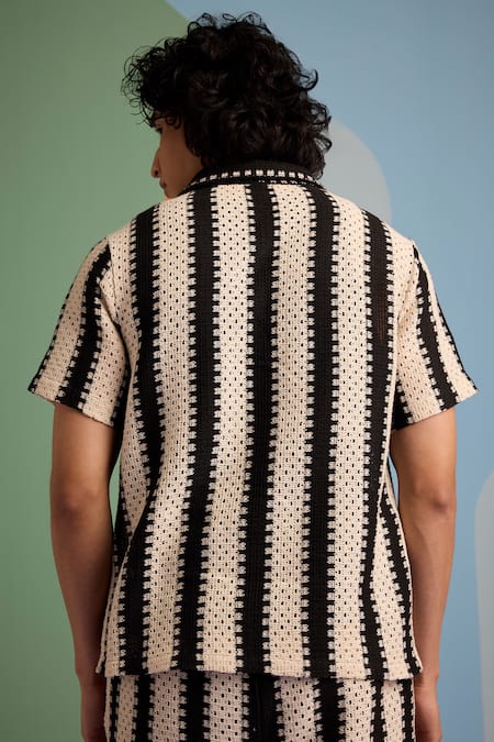 Muvazo Ebony Edge Crochet Shirt 