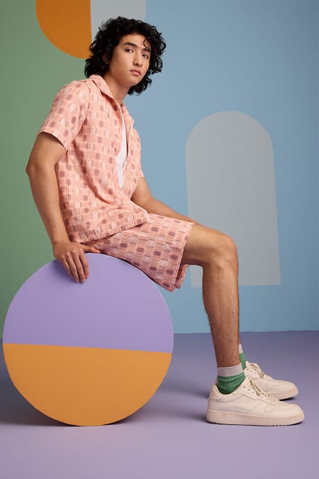 Muvazo Geo Fusion Print Shirt 