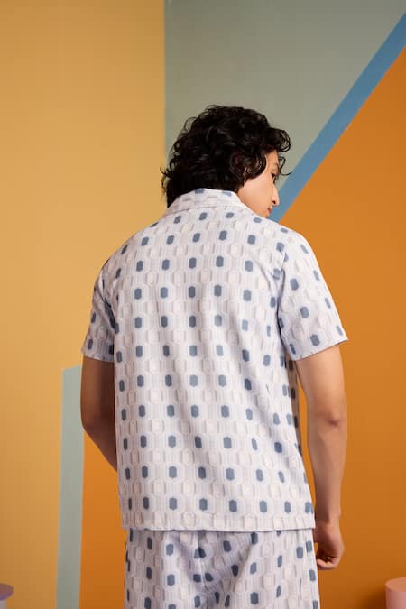 Muvazo Geo Fusion Geometric Print Shirt 