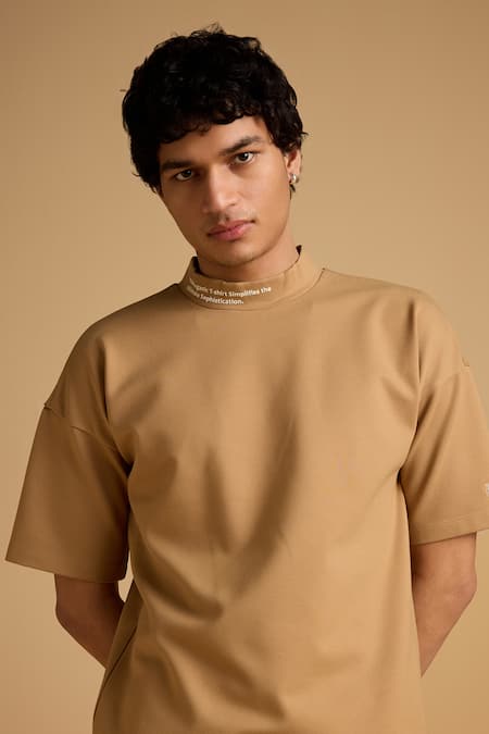 Muvazo Sunlit Caramel Oasis Pattern T Shirt & Shorts Set 