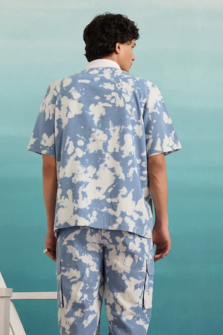 Buy Muvazo Blue Cotton Acidic Aura Abstract Pattern Shirt And Pant Set Online at Aza Fashions Buy_Muvazo_Blue Cotton Acidic Aura Abstract Pattern Shirt And Pant Set _Online_at_Aza_Fashions