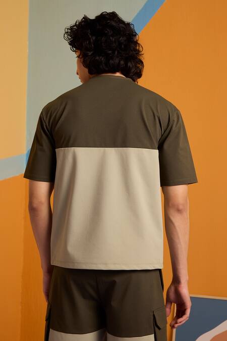 Muvazo Colorblock T Shirt & Shorts Set 